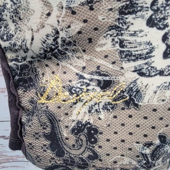 Desigual bodycon dress brown lace print size Small - Picture 6 of 8